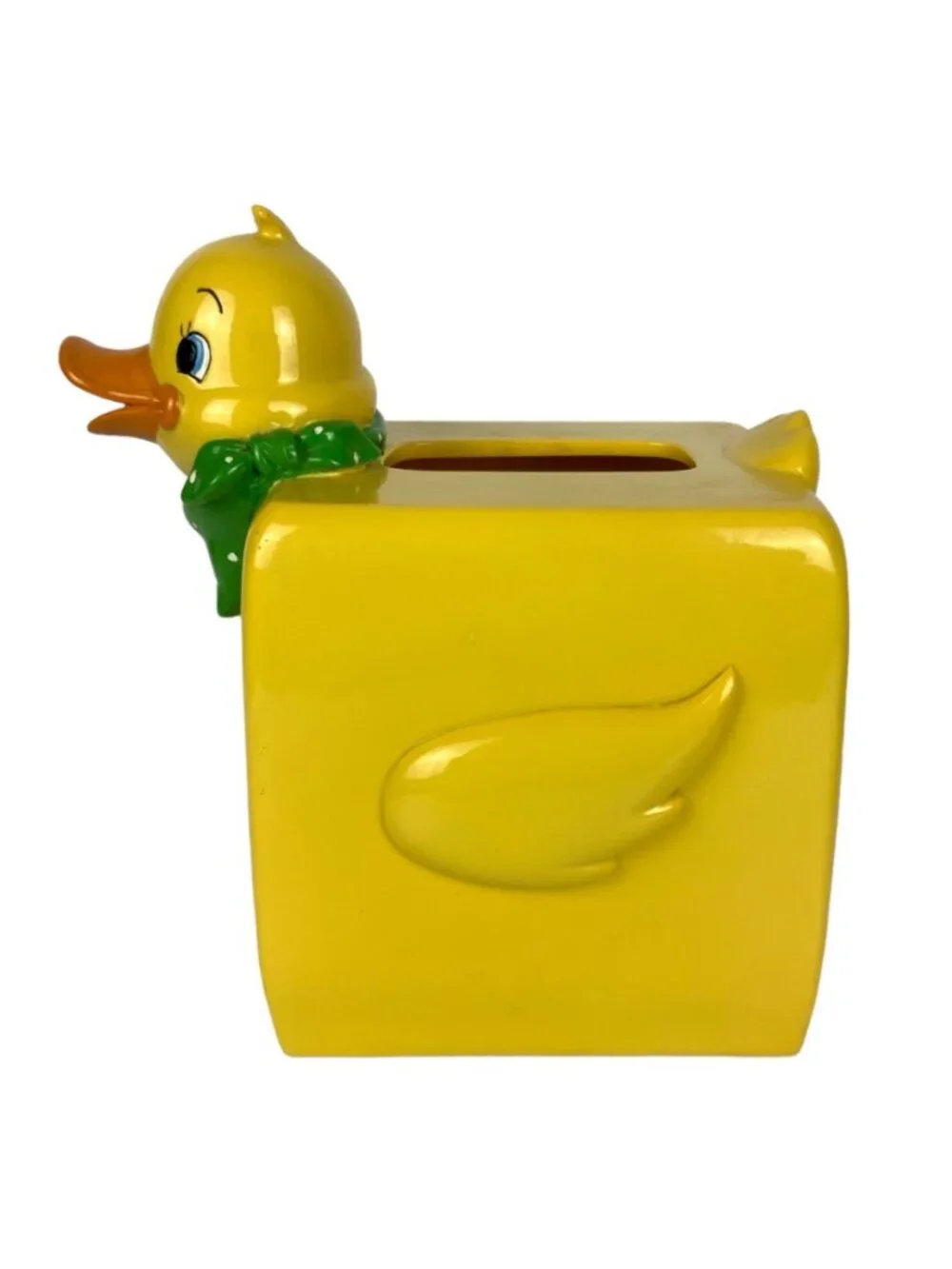 Rubber Ducky Resin Tissue Box Cover Square Yellow Kids Bathroom Bedroom Decor
